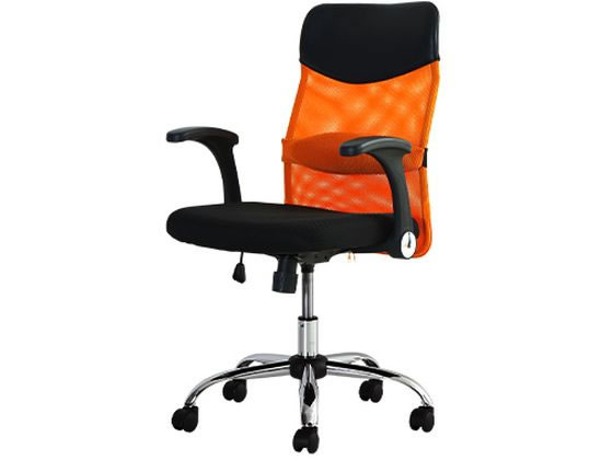 Netforce S-shape メッシュチェア ミドル 可動肘 オレンジ SSP-MU Netforce S-shape メッシュチェア ミドル 可動肘 オレンジ SSP-MU
