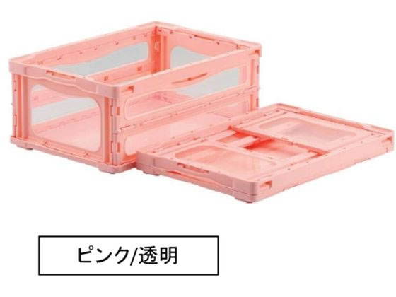 三甲 折りたたみコンテナ マドコンライト O-30B ピンク 5個 559140