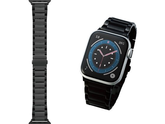 エレコム Apple Watch 44mm 42mm バンド 3連 AW-44BDSS3BK エレコム Apple Watch 44mm 42mm バンド 3連 AW-44BDSS3BK
