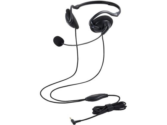 エレコム ヘッドセット ネックバンド 4極ミニプラグ HS-NB06TBK エレコム ヘッドセット ネックバンド 4極ミニプラグ HS-NB06TBK