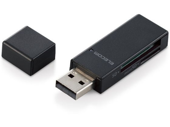 エレコム カードリーダー SD microSD対応 直挿し MR-D205BK エレコム カードリーダー SD microSD対応 直挿し MR-D205BK