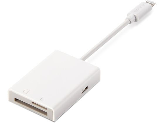 エレコム Lightningカードリーダー SD microSD MR-LC201WH エレコム Lightningカードリーダー SD microSD MR-LC201WH