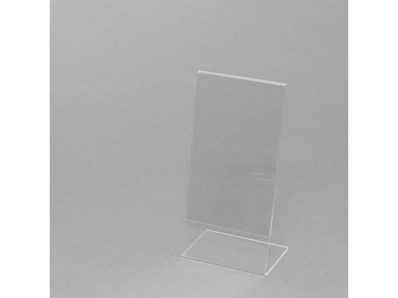 アクリルサインホルダー L字 片面縦 A43ツ折(幅102×高202mm)