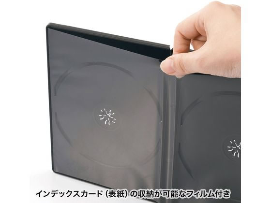 サンワサプライ DVDトールケース 6枚収納 ブラック 10枚セット