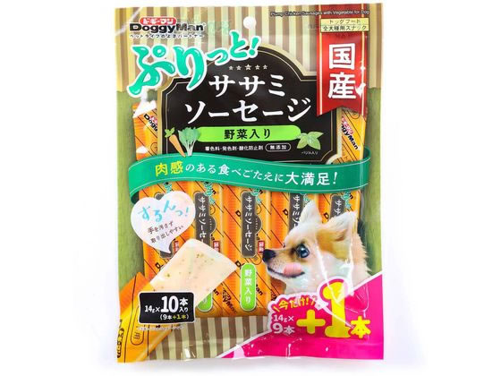 ドギーマンハヤシ ぷりっと国産ササミソーセージ野菜入り14g×9本 ドギーマンハヤシ ぷりっと国産ササミソーセージ野菜入り14g×9本