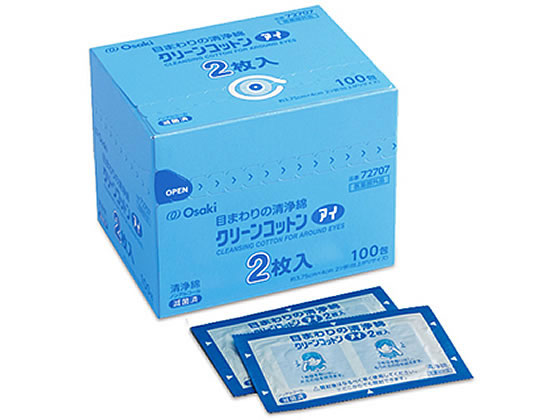 オオサキメディカル クリーンコットン アイ 2枚入×100包