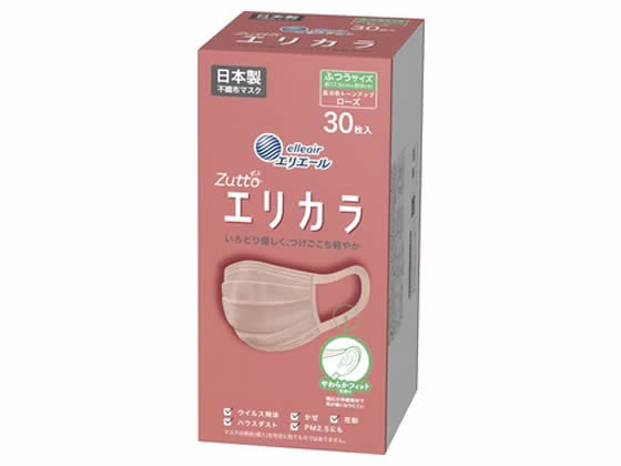 大王製紙 エリエール ハイパーブロックマスク リラカラ ローズ ふつう 30枚 大王製紙 エリエール ハイパーブロックマスク リラカラ ローズ ふつう 30枚