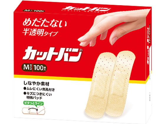 祐徳薬品工業 カットバン 半透明タイプ Mサイズ 100枚