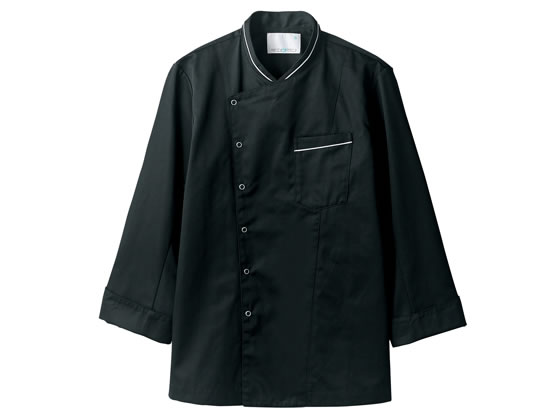 住商モンブラン 長袖コックコート 黒×グレー SS 6-1063 住商モンブラン 長袖コックコート 黒×グレー SS 6-1063