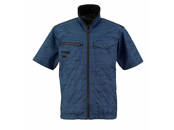 ビッグボーン 冷蔵服4半袖ジャケット カモフラネイビー F TH604-52 ビッグボーン 冷蔵服4半袖ジャケット カモフラネイビー F TH604-52