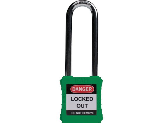 IFAM ロックアウト用南京錠 スチール製シャックル ツル長 緑 0 44826 IFAM ロックアウト用南京錠 スチール製シャックル ツル長 緑 0 44826