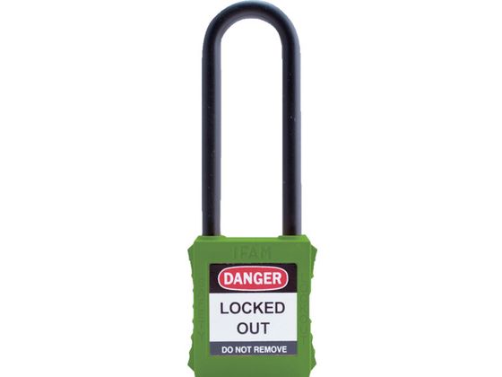 IFAM ロックアウト用南京錠 ナイロン製シャックル ツル長 緑 0 44846 IFAM ロックアウト用南京錠 ナイロン製シャックル ツル長 緑 0 44846