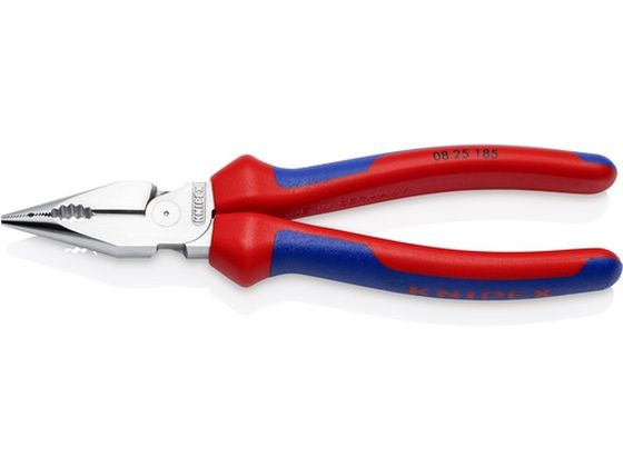 KNIPEX ニードルノーズペンチ コンフォートハンドル クロムメッキ仕上げ 185mm 0825-185 KNIPEX ニードルノーズペンチ コンフォートハンドル クロムメッキ仕上げ 185mm 0825-185
