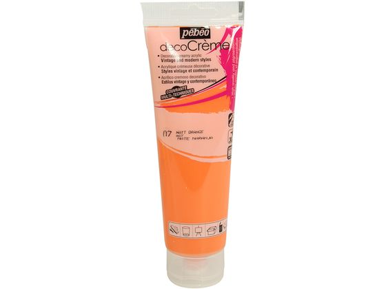 Pebeo デコクリーム 120mlマット オレンジ 0 89007 Pebeo デコクリーム 120mlマット オレンジ 0 89007