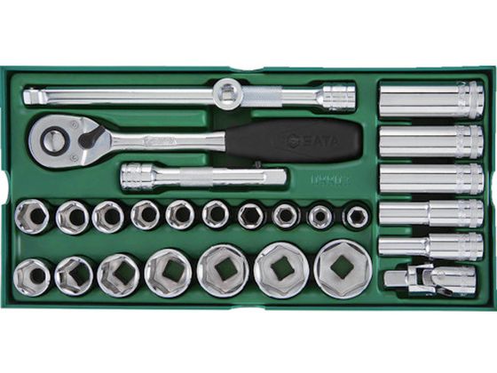 SATA 1 2"DRソケットレンチセット 6角タイプ トレー入り 0 9903 SATA 1 2"DRソケットレンチセット 6角タイプ トレー入り 0 9903
