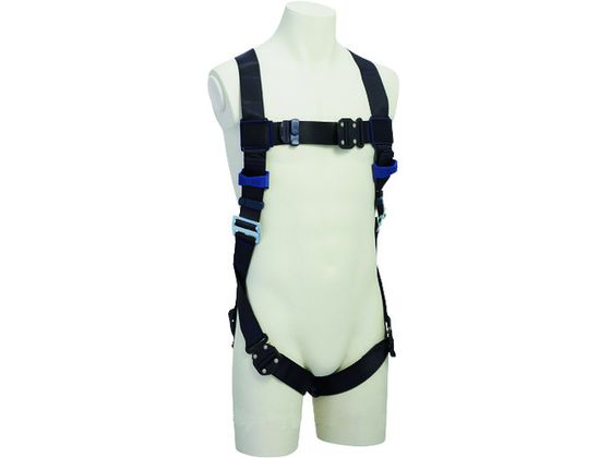 ●サイズ：Ｓ●色：黒●腿バックル：ワンタッチ●ベルト幅(mm)：44●最大使用可能質量(kg)：128●厚生労働省「墜落制止用器具の規格」適合品●胴ベルトなし●ランヤードキーパー付き●背中ベルト:X型