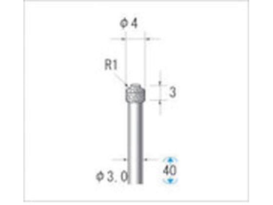 ナカニシ 電着ダイヤモンドバー φ4×3×軸φ3 #140 12521 ナカニシ 電着ダイヤモンドバー φ4×3×軸φ3 #140 12521