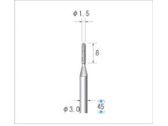 ナカニシ クラフトダイヤモンドバー 3本入 円筒先丸型 φ1.5×8×軸φ3 #150 12816 ナカニシ クラフトダイヤモンドバー 3本入 円筒先丸型 φ1.5×8×軸φ3 #150 12816
