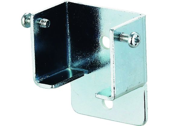 ●品名：Ｄ３０間仕切用壁付ソケットＮ●適合レール：D30レール●寸法(mm)：39×19.5×33.5●取付穴径(mm)：φ4.5●スチール（ユニクロメッキ）