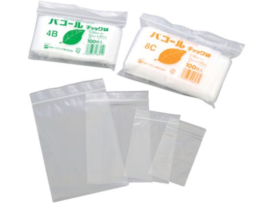 AS パコールチャック袋 4I 100枚入 1-8196-09 AS パコールチャック袋 4I 100枚入 1-8196-09