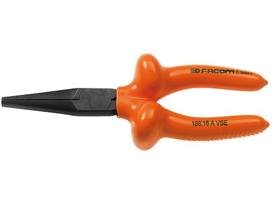 FACOM 絶縁工具 ロングフラットノーズプライヤ 165mm 188.16AVSE FACOM 絶縁工具 ロングフラットノーズプライヤ 165mm 188.16AVSE