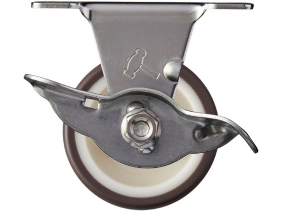 ハンマー ステンレス製プレート式キャスター プレート式ステンレスキャスター 固定ストッパー付 車輪径50mm ウレタン車輪 Eシリーズ 315ER-UR50 ハンマー ステンレス製プレート式キャスター プレート式ステンレスキャスター 固定ストッパー付 車輪径50mm ウレタン車輪 Eシリーズ 315ER-UR50