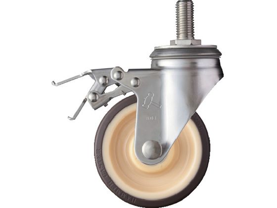 ハンマー SAシリーズオールステンレス 旋回式ウレタン車輪 ローラーベアリング 125mm ストッパー付 315SA-UB125 ハンマー SAシリーズオールステンレス 旋回式ウレタン車輪 ローラーベアリング 125mm ストッパー付 315SA-UB125