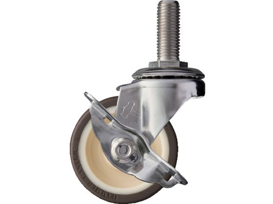 ハンマー SAシリーズオールステンレス 旋回式ウレタン車輪 ローラーベアリング 75mm ストッパー付 315SA-UB75 ハンマー SAシリーズオールステンレス 旋回式ウレタン車輪 ローラーベアリング 75mm ストッパー付 315SA-UB75