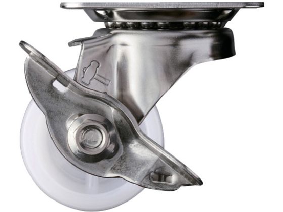 ハンマー Sシリーズオールステンレス 旋回式ナイロン車輪 50mm ストッパー付 315S-N50 ハンマー Sシリーズオールステンレス 旋回式ナイロン車輪 50mm ストッパー付 315S-N50