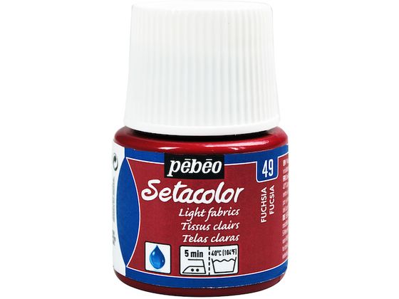 Pebeo 布用水性アクリル絵具セタカラー透明色 45ml フクシア 329049 Pebeo 布用水性アクリル絵具セタカラー透明色 45ml フクシア 329049