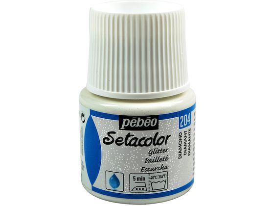 Pebeo 布用水性アクリル絵具セタカラーグリッター 45ml ダイアモンド 329204 Pebeo 布用水性アクリル絵具セタカラーグリッター 45ml ダイアモンド 329204
