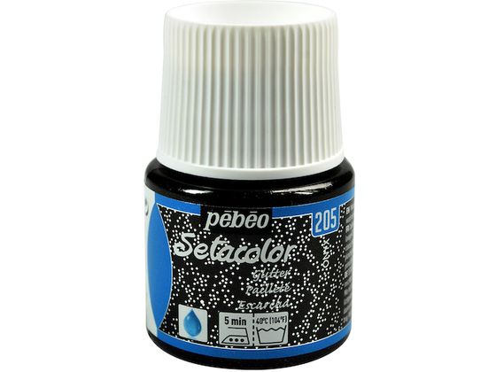 Pebeo 布用水性アクリル絵具セタカラーグリッター 45ml オニキス 329205 Pebeo 布用水性アクリル絵具セタカラーグリッター 45ml オニキス 329205