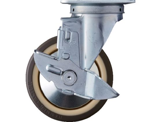 ハンマー 旋回式ウレタン車輪 ナイロンホイール・ボールベアリング 125mm ストッパー付 413S-UB125 ハンマー 旋回式ウレタン車輪 ナイロンホイール・ボールベアリング 125mm ストッパー付 413S-UB125