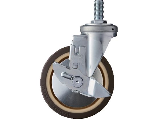 ハンマー ねじ込み式旋回式ウレタンキャスター ラジアルボールベアリング 150mm ストッパー付 413SA-UB150 ハンマー ねじ込み式旋回式ウレタンキャスター ラジアルボールベアリング 150mm ストッパー付 413SA-UB150