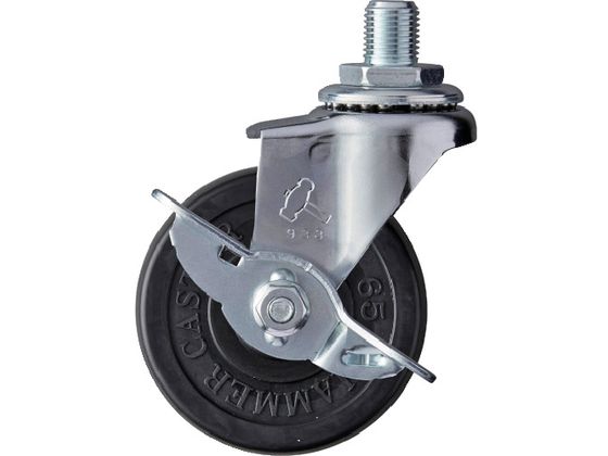 ハンマー ねじ込み旋回式ゴム車輪 65mm UNF1 2 ストッパー付 415A-10R65 ハンマー ねじ込み旋回式ゴム車輪 65mm UNF1 2 ストッパー付 415A-10R65