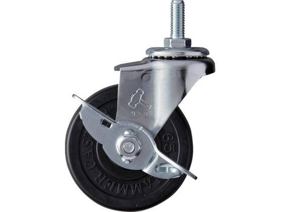 ハンマー ねじ込み旋回式ゴム車輪 65mm W3 8 ストッパー付 415A-20R65 ハンマー ねじ込み旋回式ゴム車輪 65mm W3 8 ストッパー付 415A-20R65