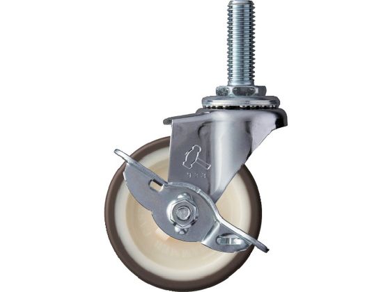 ハンマー ねじ込み旋回式ウレタン車輪 ナイロンホイール 65mm ストッパー付 415EA-UR65 ハンマー ねじ込み旋回式ウレタン車輪 ナイロンホイール 65mm ストッパー付 415EA-UR65