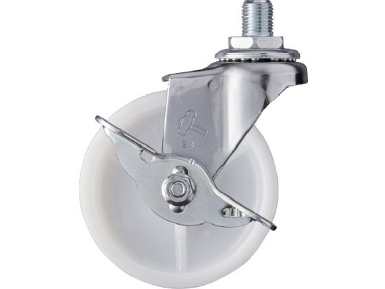 ハンマー ねじ込み旋回式ナイロン車輪 75mm UNF1 2 ストッパー付 415A-10N75 ハンマー ねじ込み旋回式ナイロン車輪 75mm UNF1 2 ストッパー付 415A-10N75
