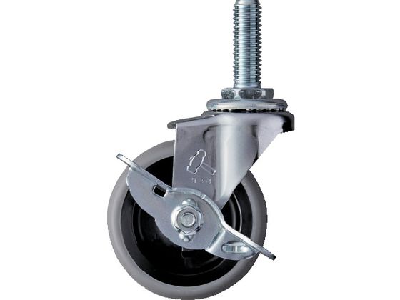 ハンマー ねじ込み旋回式エラストマー車輪 PPホイール 65mm ストッパー付 415EA-L65 ハンマー ねじ込み旋回式エラストマー車輪 PPホイール 65mm ストッパー付 415EA-L65