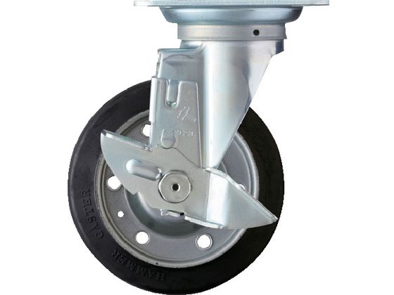ハンマー 旋回式ゴム車輪 ローラーベアリング 150mm ストッパー付 419S-RB150 ハンマー 旋回式ゴム車輪 ローラーベアリング 150mm ストッパー付 419S-RB150