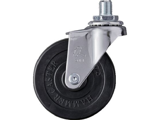ハンマー ねじ込み旋回式ゴム車輪 75mm UNF1 2 420A-10R75 ハンマー ねじ込み旋回式ゴム車輪 75mm UNF1 2 420A-10R75