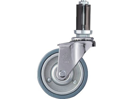 ハンマー パイプ差込み旋回式ゴム車輪 スチールホイール 75mm φ22〜24用 4203EU-PR75 ハンマー パイプ差込み旋回式ゴム車輪 スチールホイール 75mm φ22〜24用 4203EU-PR75
