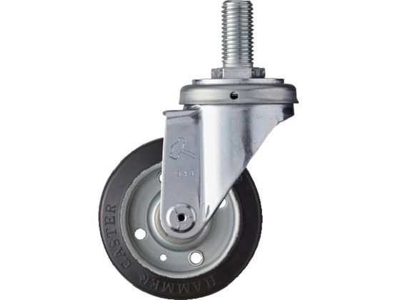 ハンマー ねじ込み式旋回式ゴムキャスター 100mm 420SA-R100 ハンマー ねじ込み式旋回式ゴムキャスター 100mm 420SA-R100