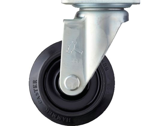 ハンマー 静音旋回式ゴム車輪 ナイロンホイール・ラジアルボールベアリング 125mm 420BBS-FR125 ハンマー 静音旋回式ゴム車輪 ナイロンホイール・ラジアルボールベアリング 125mm 420BBS-FR125