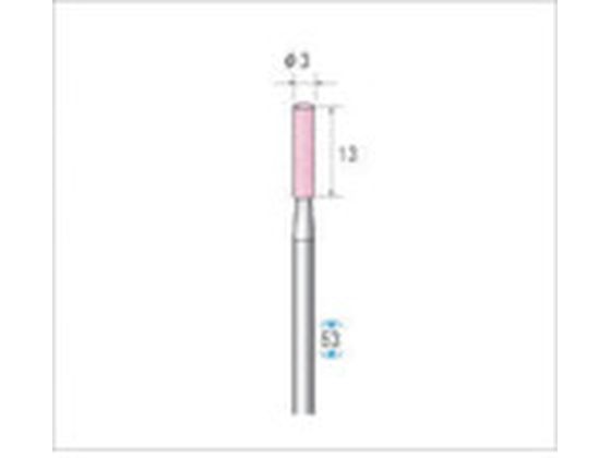 ナカニシ 軸付砥石 10本入 円筒型 φ3×13×軸φ3 PA #120 42484 ナカニシ 軸付砥石 10本入 円筒型 φ3×13×軸φ3 PA #120 42484