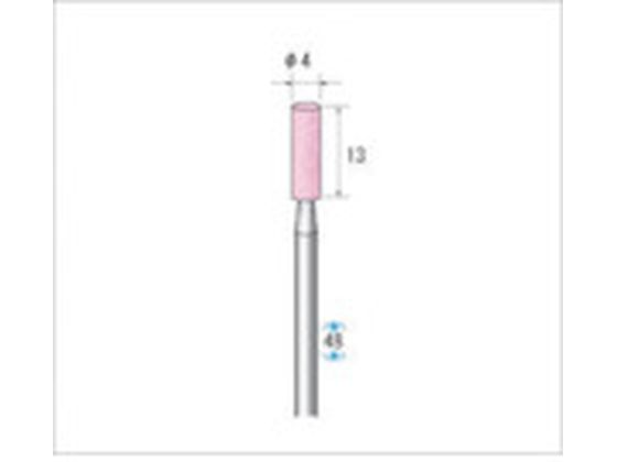 ナカニシ 軸付砥石 10本入 円筒型 φ4×13×軸φ3 PA #120 42485 ナカニシ 軸付砥石 10本入 円筒型 φ4×13×軸φ3 PA #120 42485