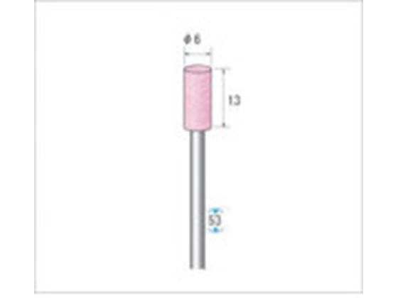 ナカニシ 軸付砥石 10本入 円筒型 φ6×13×軸φ3 PA #120 42487 ナカニシ 軸付砥石 10本入 円筒型 φ6×13×軸φ3 PA #120 42487