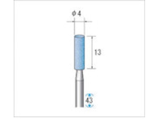 ナカニシ 軸付砥石 10本入 円筒型 φ4×13×軸φ3 PA #120 42642 ナカニシ 軸付砥石 10本入 円筒型 φ4×13×軸φ3 PA #120 42642