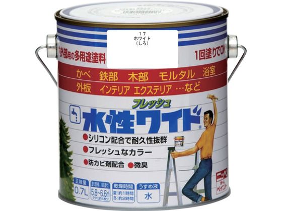 ニッぺ 水性フレッシュワイド 0.7L ホワイト HTA103-0.7 ニッぺ 水性フレッシュワイド 0.7L ホワイト HTA103-0.7