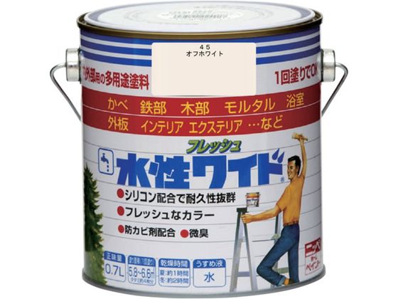 ニッぺ 水性フレッシュワイド 0.7L オフホワイト HTA125-0.7 ニッぺ 水性フレッシュワイド 0.7L オフホワイト HTA125-0.7